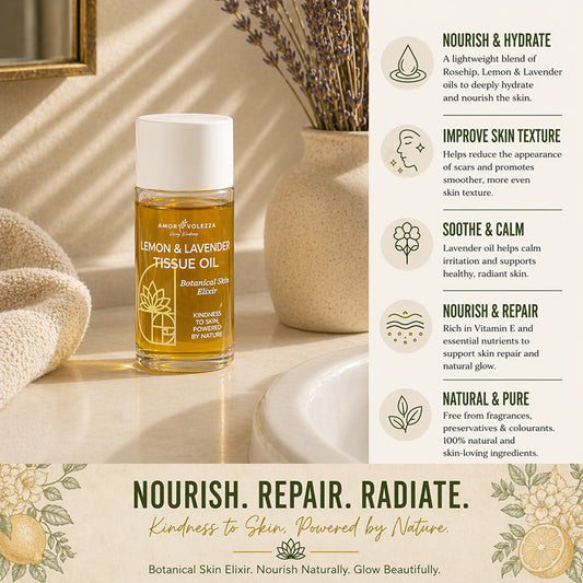 Amorevolezza Tissue Oil - Lemon & Lavender (Skin repair) - 150ml