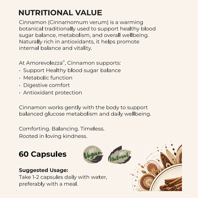 Ceylon Cinnamon Balanced Glucose Support 60 caps