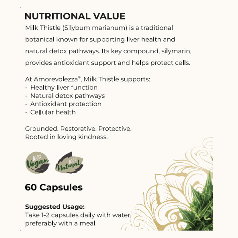 Milk Thistle (Liver Support & Natural Detox) 60 caps