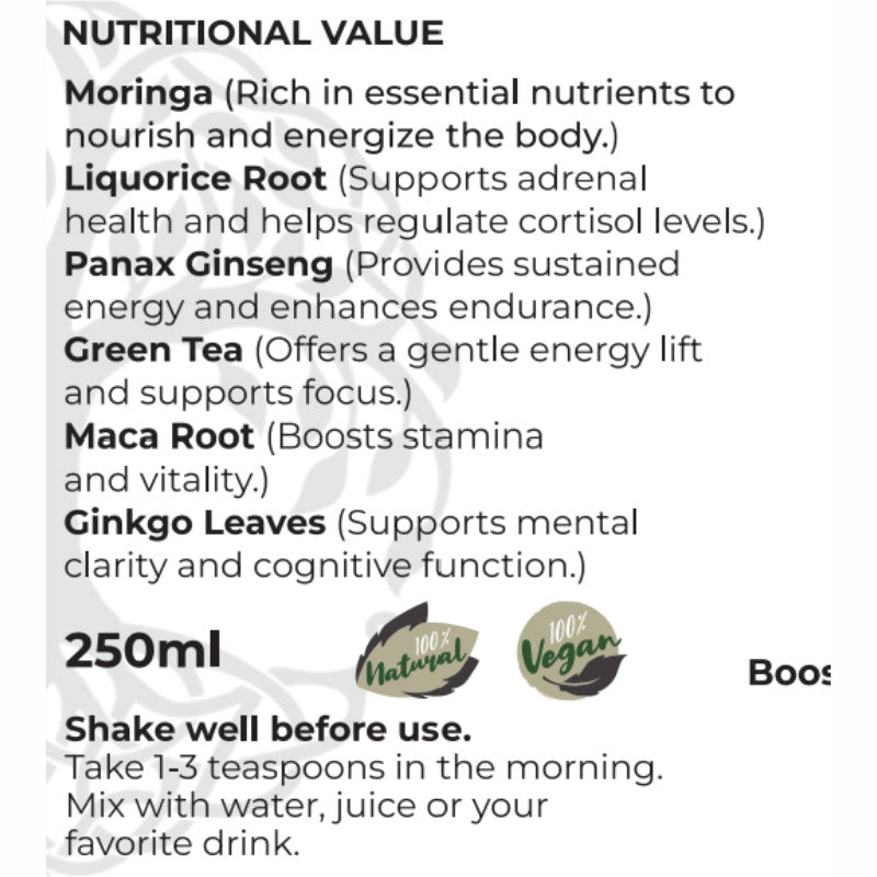 Moringa Energy Tonic (Energy & Clarity) - 250ml