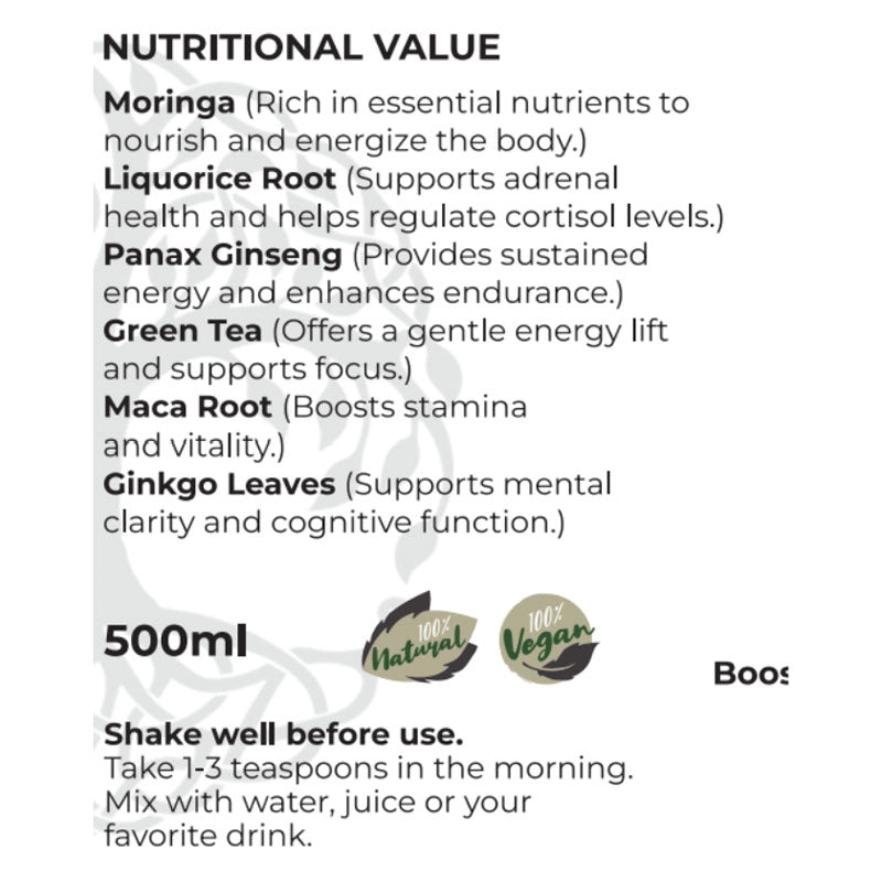 Moringa Energy Tonic (Energy & Clarity) - 500ml