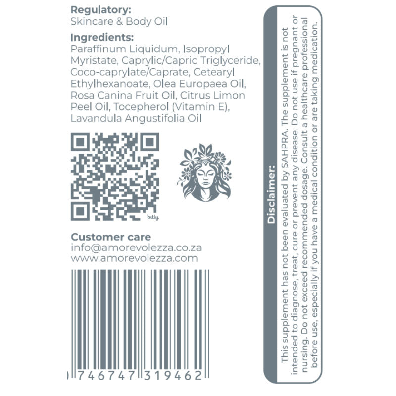 Amorevolezza Tissue Oil - Lemon & Lavender (Skin repair) - 150ml