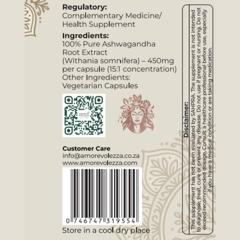 Ashwagandha Extract 15:1(Stress & Energy) - 30 caps