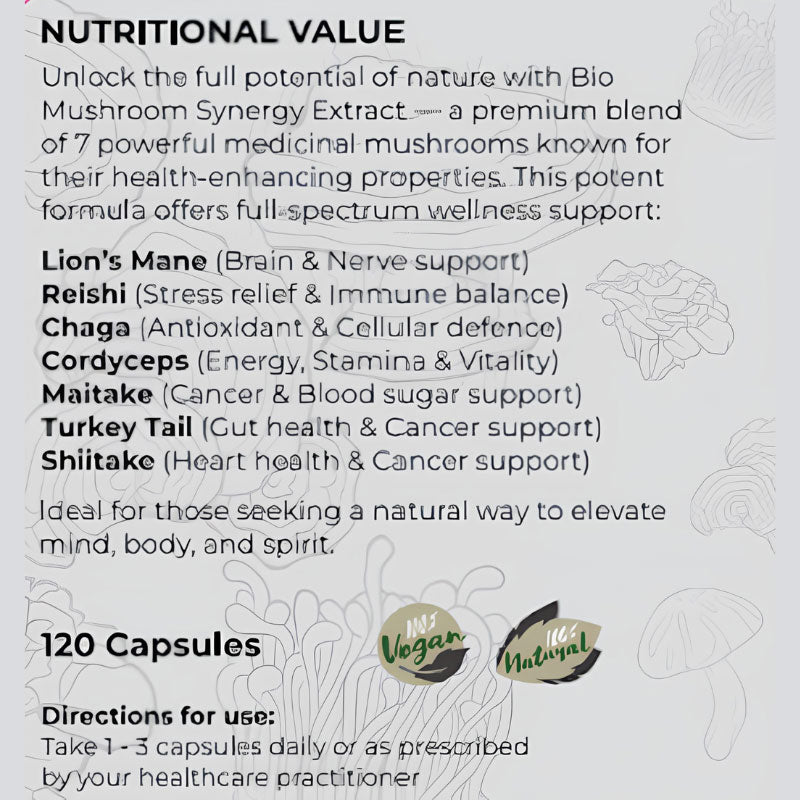 Bio Mushroom Immune Support Extract - 120 caps