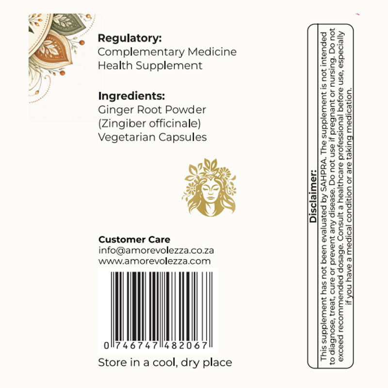 Ginger (Digestive & Nausea Support) 60 caps