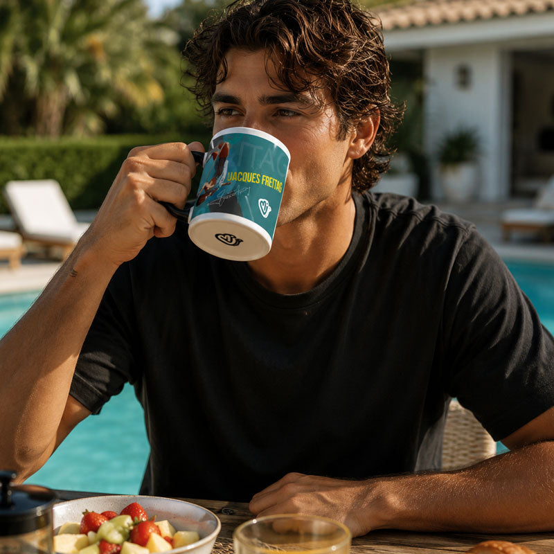 Jacques Freitag Commemorative Mug - Turquoise