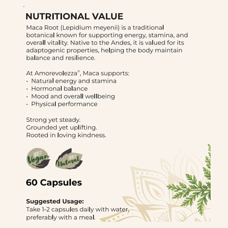 Maca Root (Energy & Vitality Support) 60 caps