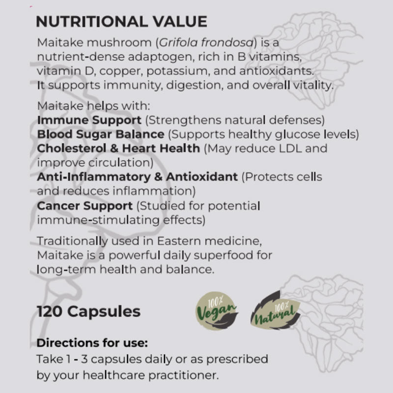 Maitake Medical Mushroom 10:1 Extract - 120 caps