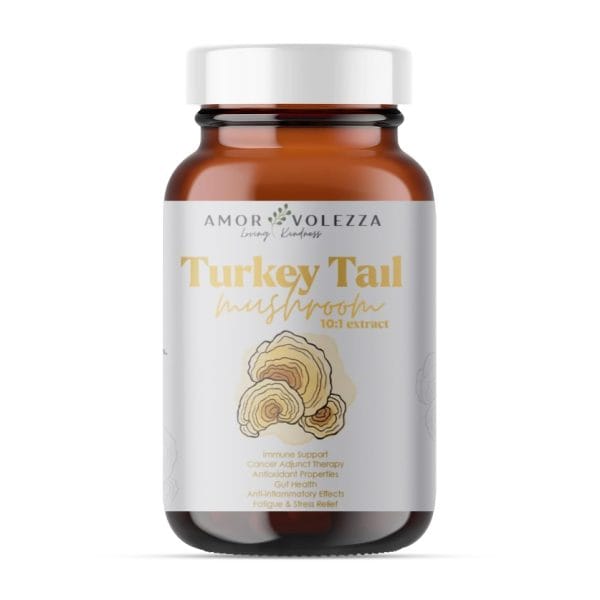 Turkey Tail Medicinal Mushroom 120 capsules. 10:1 Extract