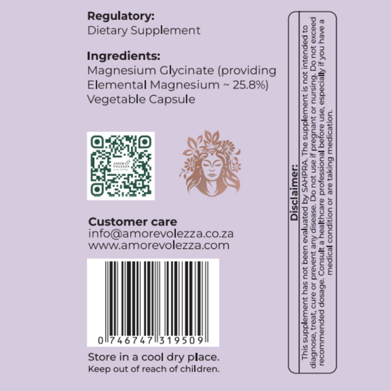 Amorevolezza Magnesium Glycinate - 60 caps - Image 3