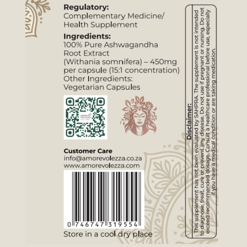 Ashwagandha Root Powder (Withania Somnifera - Stress) - 120 caps - Image 3