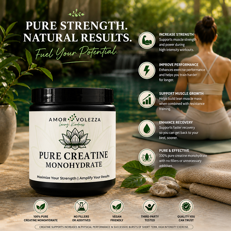 Amorevolezza Creatine Monohydrate (Strength & Power) - 200g - Image 2