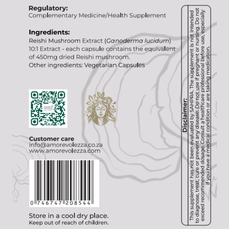 Reischi Medical Mushroom 10:1 Extract - 120 caps - Image 3
