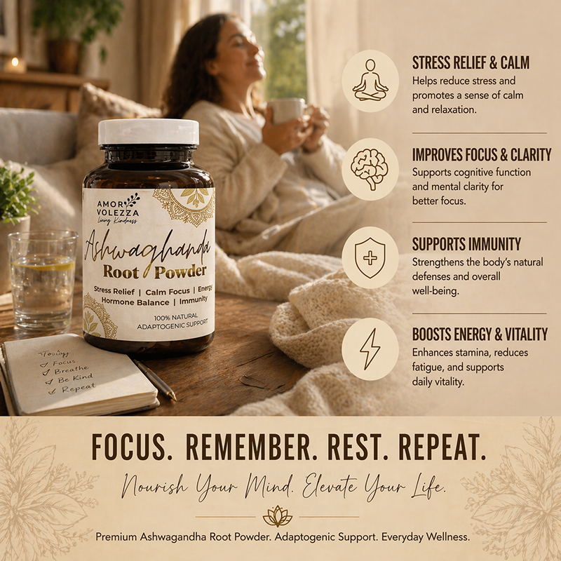 Ashwagandha Root Powder (Withania Somnifera - Stress) - 120 caps - Image 2