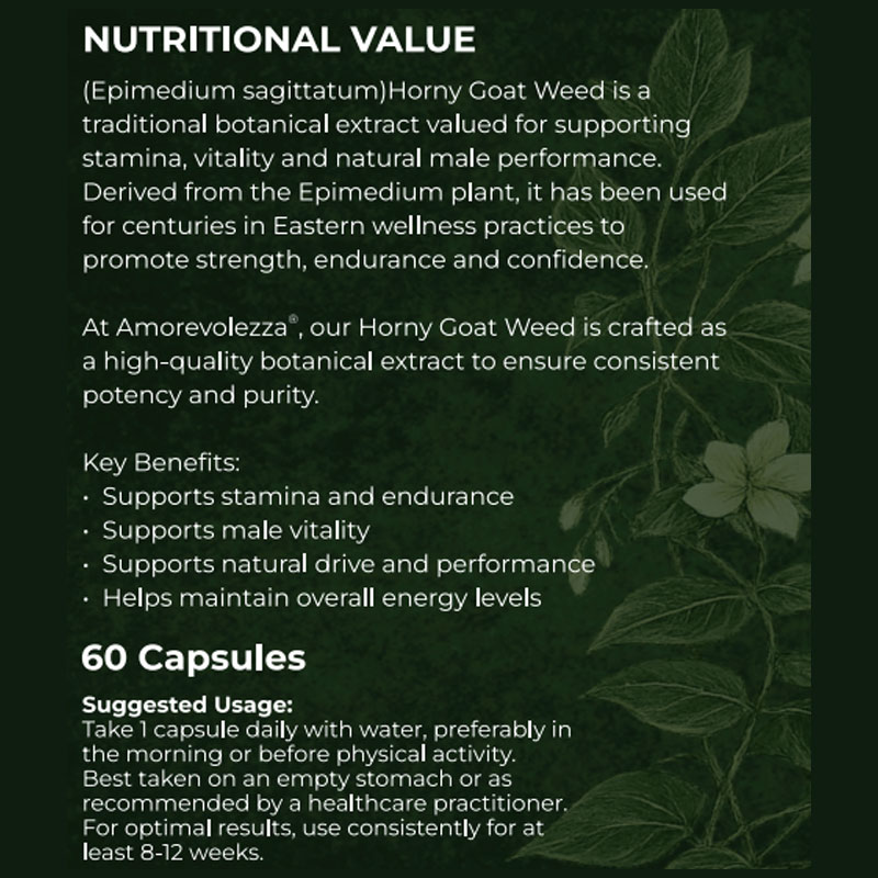 Horny Goat Weed (Vitality, Stamina & Drive) 60 caps - Image 3