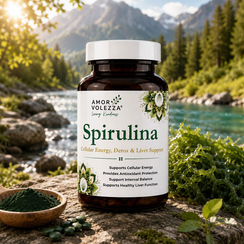 Spirulina (Cellular Energy, Detox & Liver Support) 60 caps